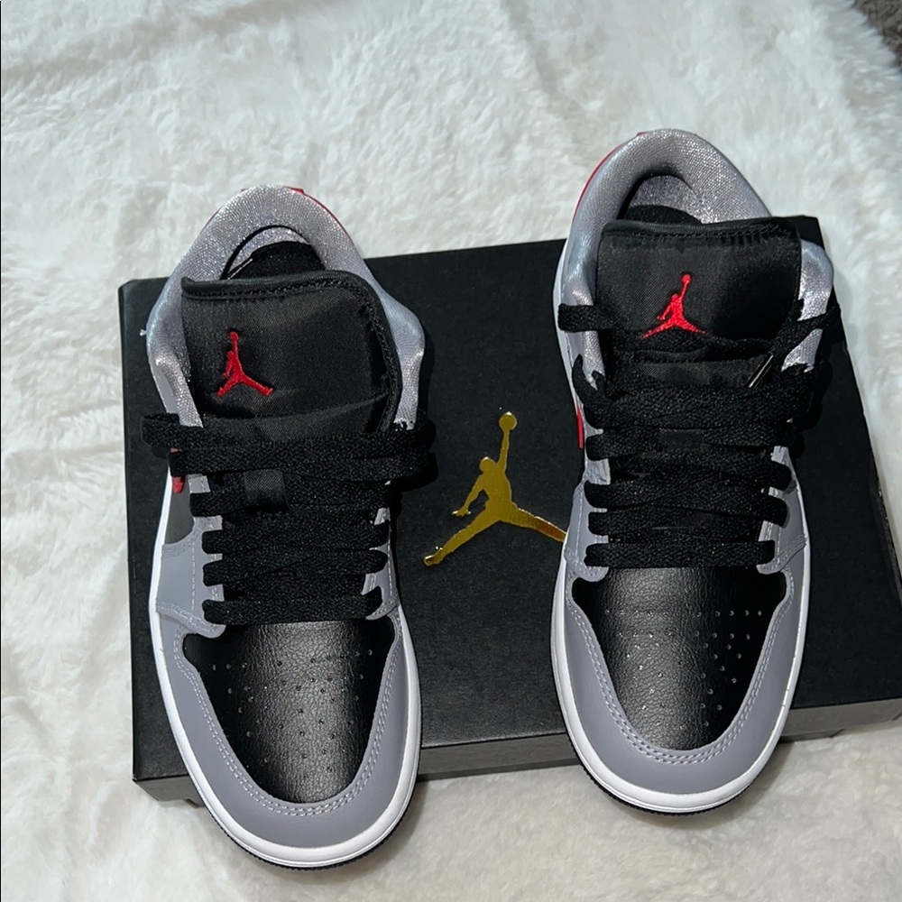 Jordan Black and Grey Women's Sneakers